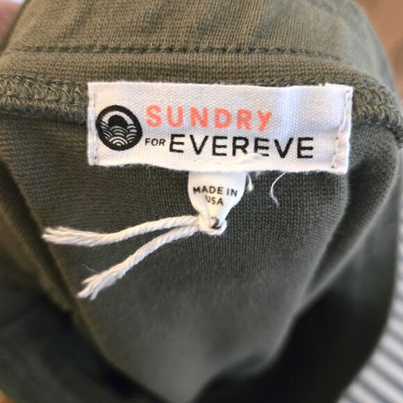 Evereve Sundry Sunday Knit Skirt Size 2 Medium Green Drawstring - Picture 4 of 8